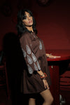 Brown Ember Leaf Dress