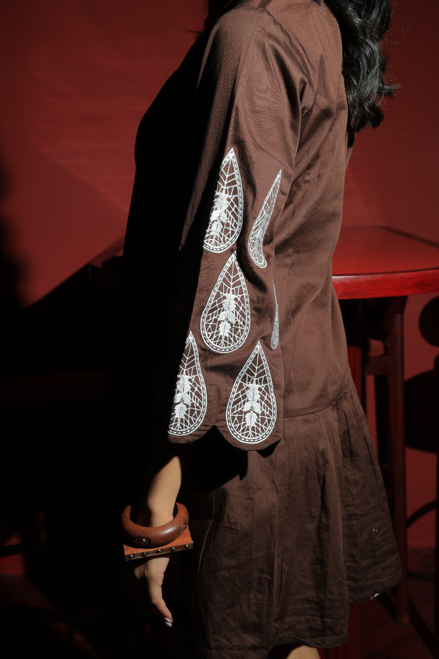 Brown Ember Leaf Dress